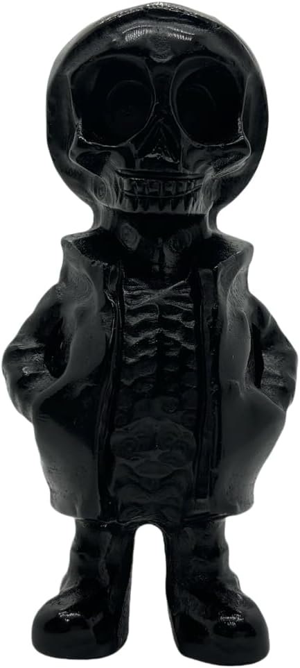 Obsidian Halloween Skull Crystal Figurine 1