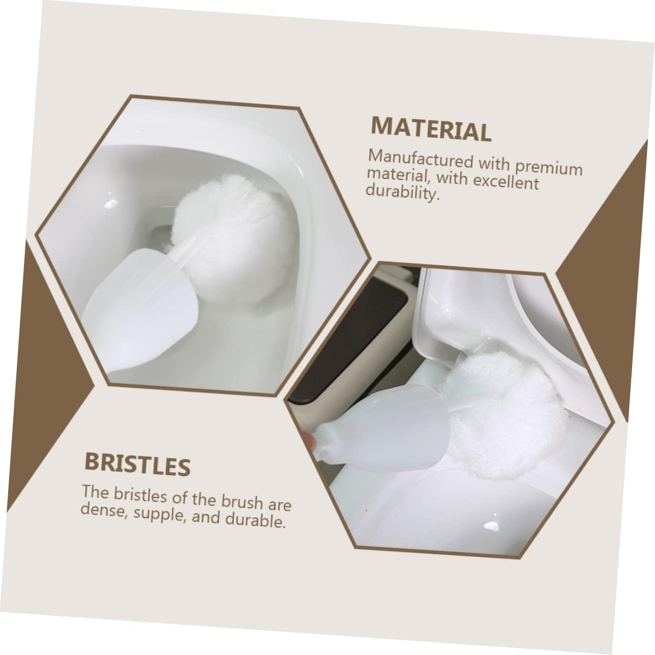 Cabilock Soft Bristles Toilet Brush Set