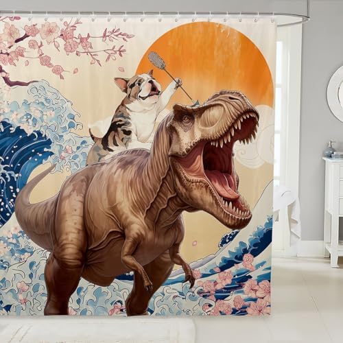 Erosebridal Kids Funny Waterproof Bath Curtain Set