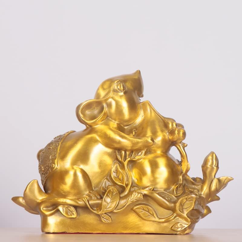 Usoway Copper Mouse Figurine Wealth and Prosperity