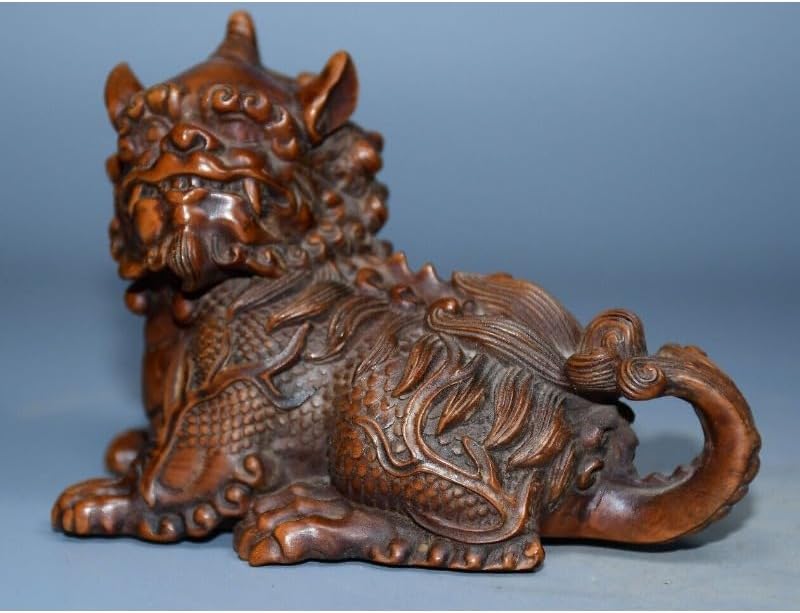 LimpaC Collection Mini Boxwood Lion Foo Dog Statues