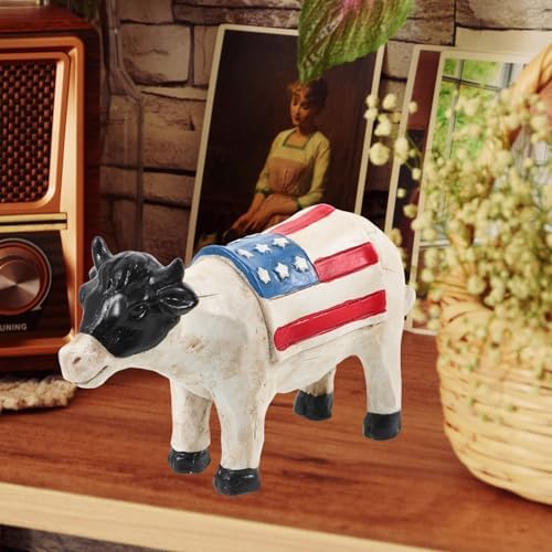 Garneck Patriotic Cow Statue 4th of July Decor