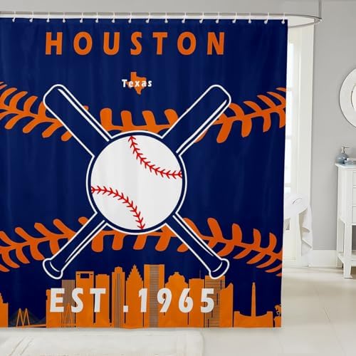 Erosebridal Kids Baseball Shower Curtain 72x72 inch