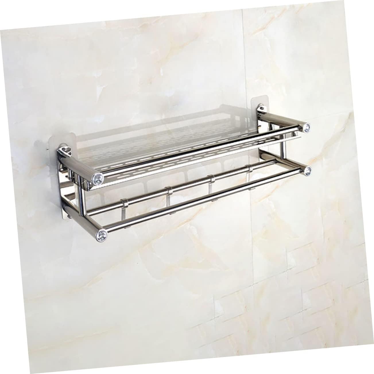 LIFKOME Bathroom Storage Rack with Movable Hooks