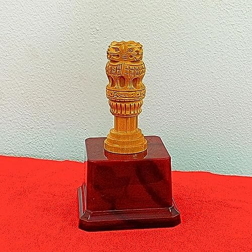 Wooden Ashoka Pillar 3 Inch with Stand 5 Inch