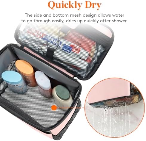 Lifewit Medium Pink Shower Caddy with Lid 1