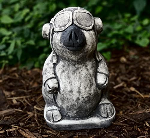 OLOMA Concrete Pig Outdoor Garden Sculpture