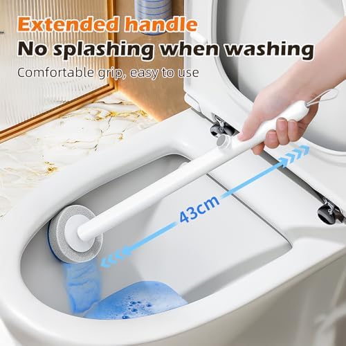 MOPALL 30 Count Toilet Brush Refills for Deep Cleaning