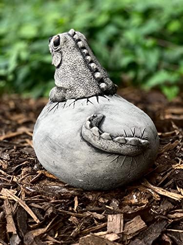 OLOMA Funny Dinosaur Statue Concrete Garden Decoration