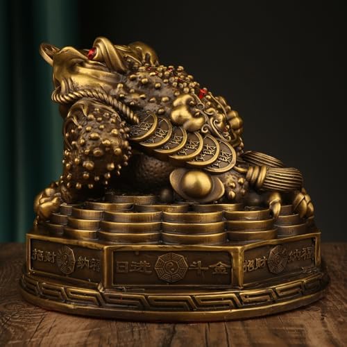 Usoway Pure Brass Golden Toad Sculpture