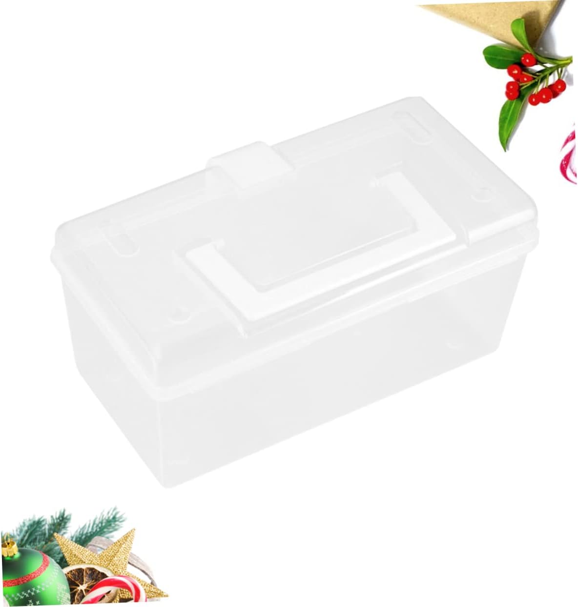 HAPINARY 2pcs Portable Medicine Cabinet Organizer with White Buckle Design