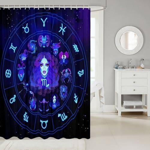 Virgo Bath Curtain Set 72x72 12 Constellations