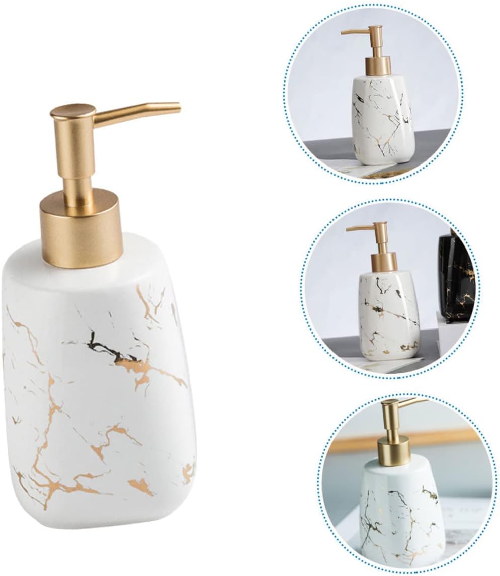 BESTYASH Ceramic Soap Dispenser with Marble Design
