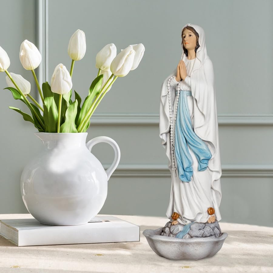 Grace4Joy Our Lady of Lourdes Statue 13 Inches