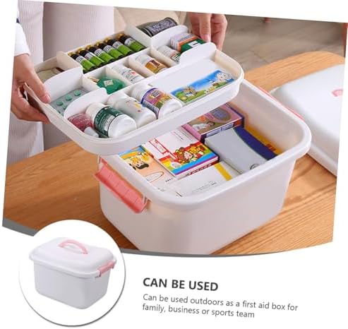 HOUDERCO Medicine Cabinet with Handle for Home and Travel 1