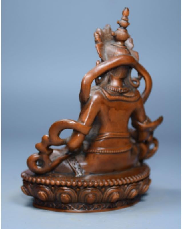 Handcrafted Boxwood Wealth God Statue for Home Decor