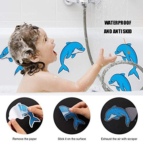 Secopad Non Slip Dolphin Bathtub Stickers 20 PCS