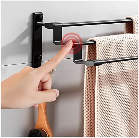 ALDEPO 3-Tier Matte Black Towel Rack Wall Mount
