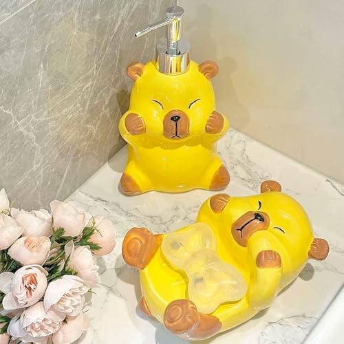Cute Capibara Soap Dispenser for Bathroom Kitchen