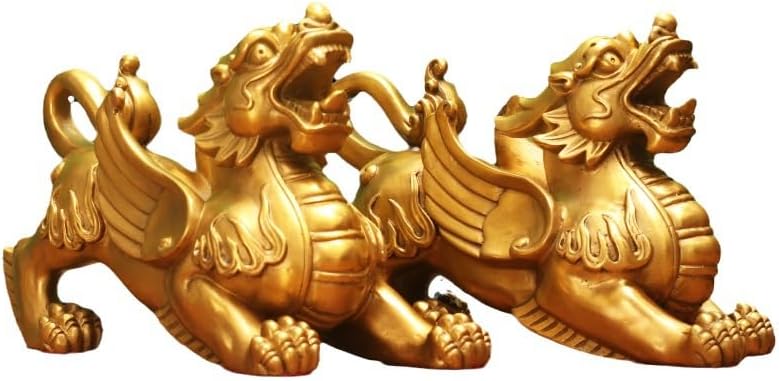 Usoway Brass Iron Tiger Statue Collectible Figurine