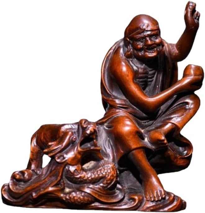 LimpaC Handmade Boxwood Buddha Meditating Statue