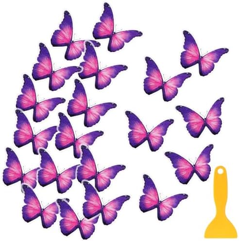 20 Pcs Non-Slip Butterfly Bathtub Stickers