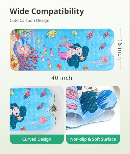 Daugee Cartoon Baby Bath Mat 40x16 Non-Slip