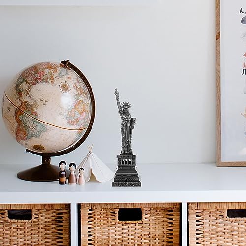 Gray Metal Statue Figurine New York City Landmark Decor