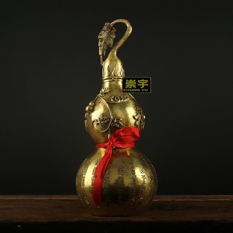 Usoway Copper Happiness Gourd Figurine Ornament