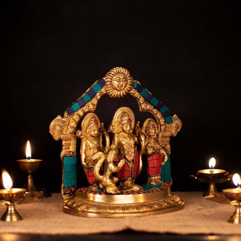 Statuestudio Antique Brass Ram Darbar Statue - 75 Inch