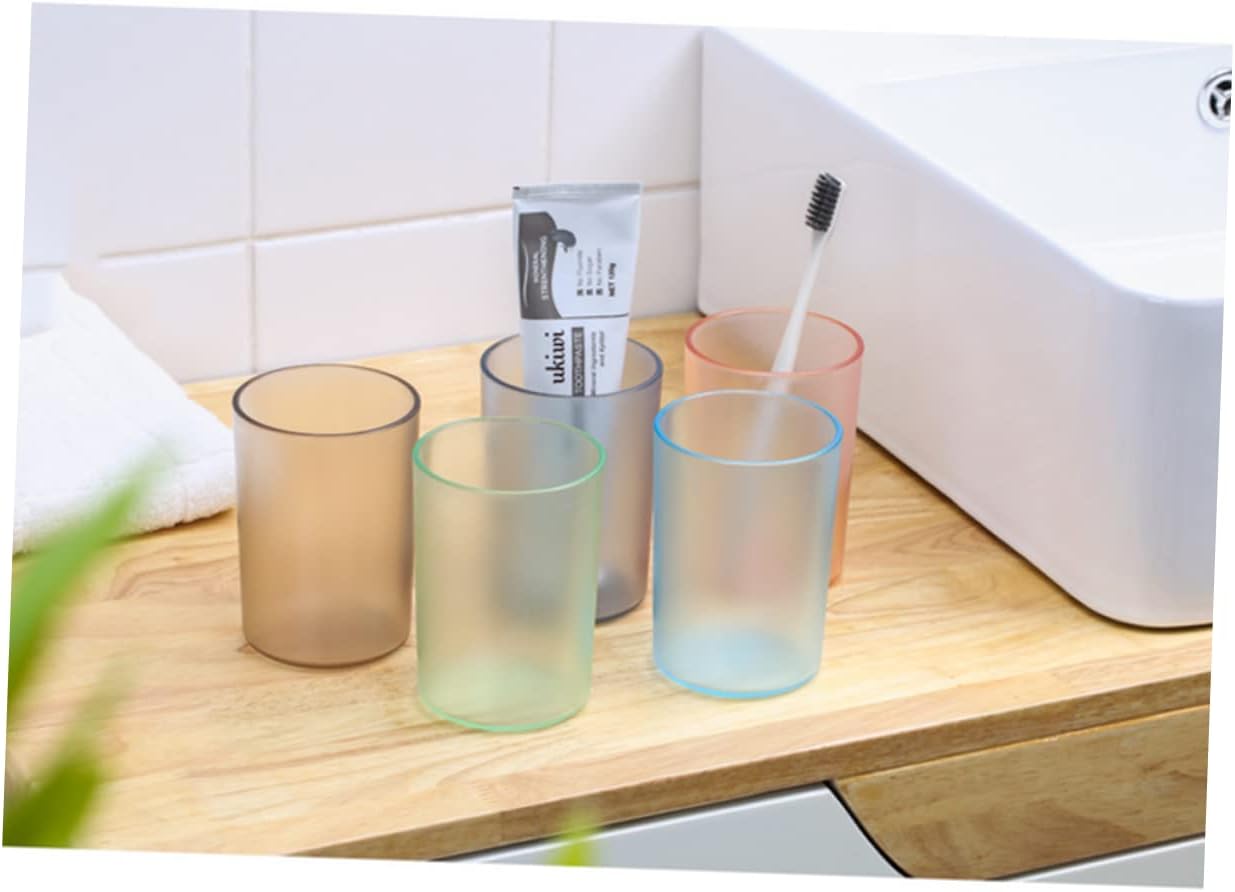 Fondotin Transparent Toothbrush Cups for Adults and Kids