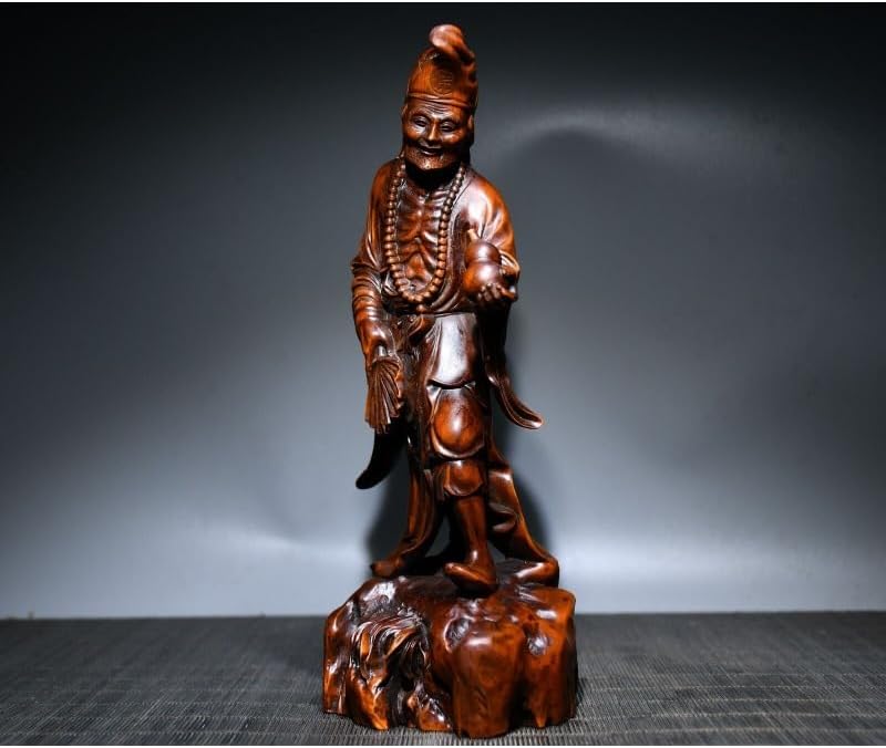 LimpaC Handmade Boxwood Buddha Statue Decor