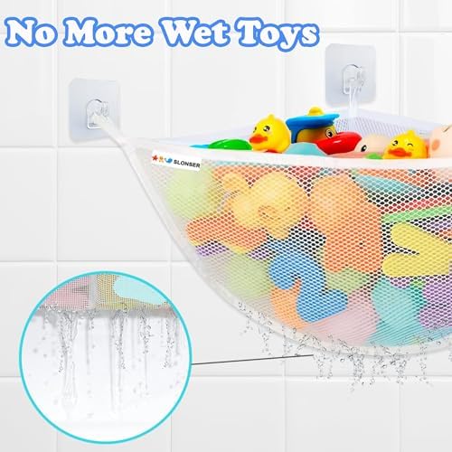 Slonser Bath Toy Holder Corner with Suction Cups