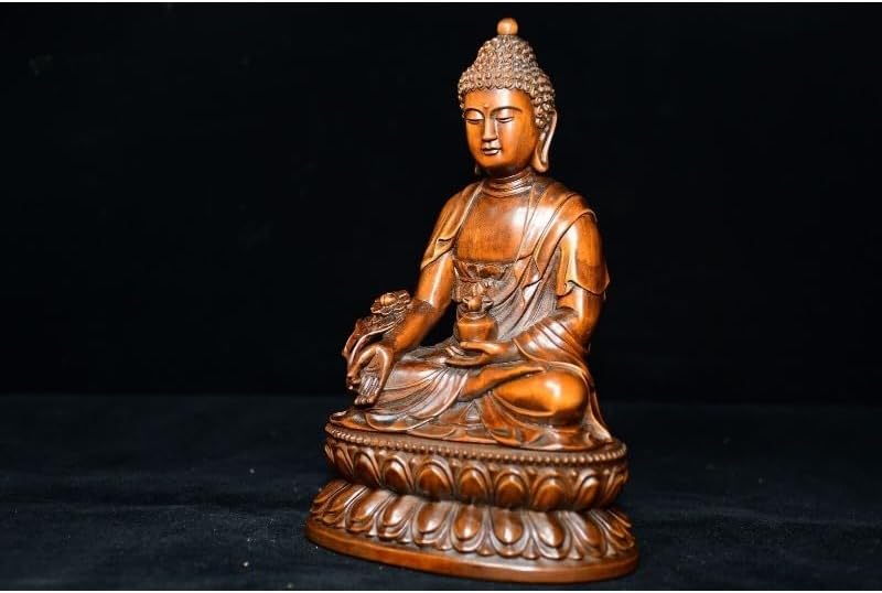 LimpaC Mini Boxwood Medicine Buddha Statue 1