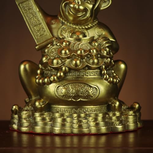 Usoway Brass Monkey Gold Coin Collector Figurine