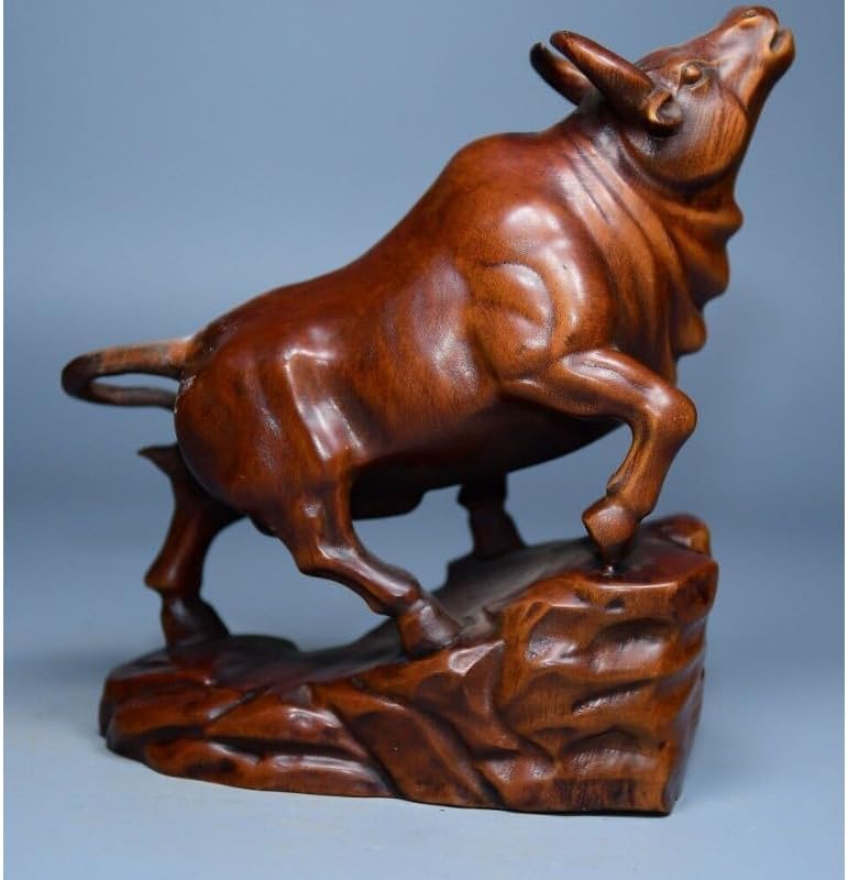 LimpaC Collection Boxwood 12 Zodiac Ox Statues Handcrafted
