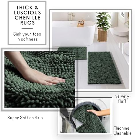 Clara Clark 27PC Hunter Green Bathroom Accessory Set