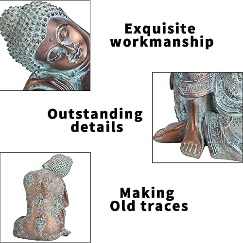 Hand Painted Buddha Statue Southeast Asian Style Decor