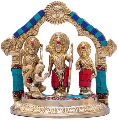 Statuestudio Antique Brass Ram Darbar Statue - 75 Inch