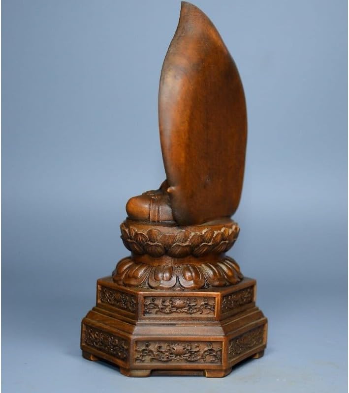 Handcrafted Boxwood Avalokitesvara Meditation Statue