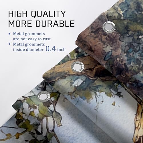 Fanciful Fox Shower Curtain Set 72x72 Inch