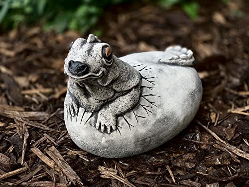 OLOMA Funny Dinosaur Statue Concrete Garden Decoration