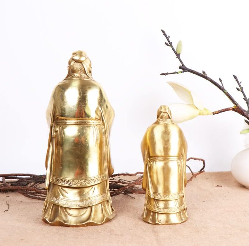 Usoway 4 Inch Bronze Confucius Statue Desk Decor