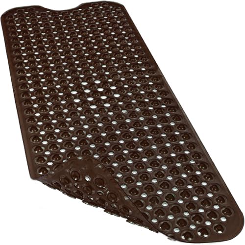 Linoows Extra Large Bathtub Mat with Suction Cups and Drain Holes