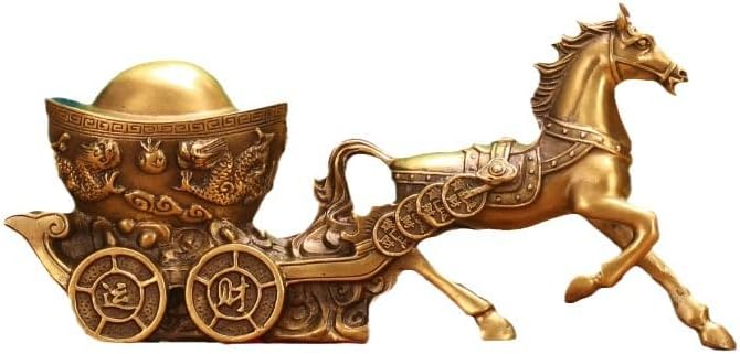 Usoway Copper Horse and Money Brass Car Ornament Decor