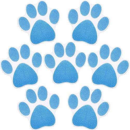 20 Piece Non-Slip Paw Print Bath Treads Blue