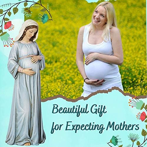 Inspirational Catholic Figurine - Mary Mother of God Sculpted Resin Statue 8 Inch