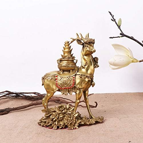 Usoway Mini Bronze Deer Collectible Figurine