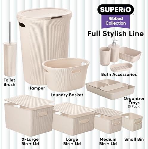 Superio Eco-Friendly Toilet Bowl Brush with Holder Set