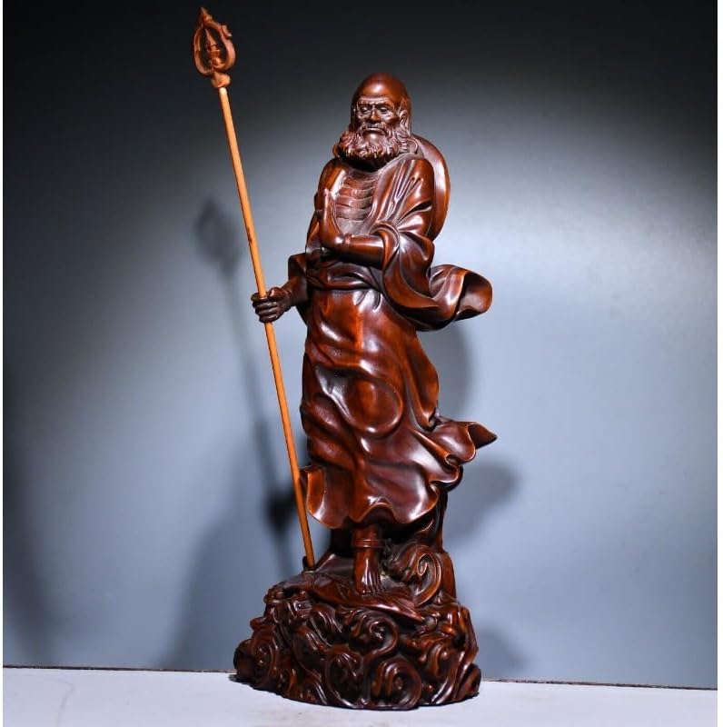 Handcrafted Boxwood Celestial Being Statue Decor